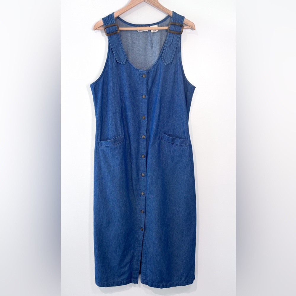 Blue Denim Midi Dress